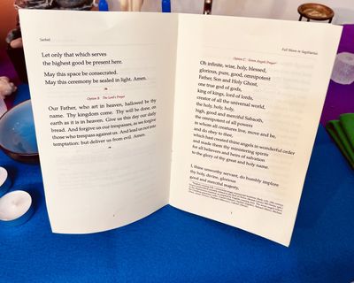 Sachiel booklet — open spread
